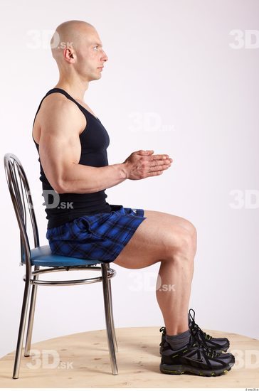 Whole Body Man Artistic poses White Sports Muscular