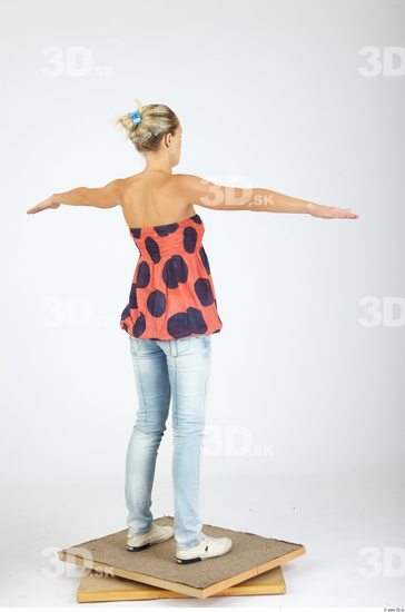 Whole Body Woman Animation references T poses Casual Slim Studio photo references