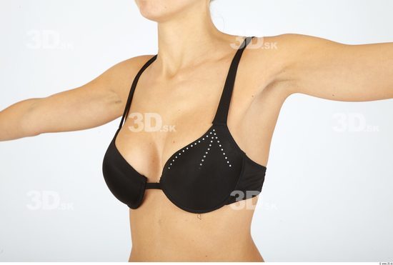 Chest Woman Animation references Underwear Bra Slim Studio photo references