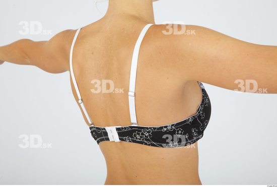 Back Woman Animation references Underwear Bra Slim Studio photo references