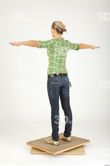 Whole Body Woman Animation references T poses Casual Slim Studio photo references