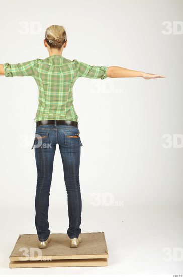 Whole Body Woman Animation references T poses Casual Slim Studio photo references