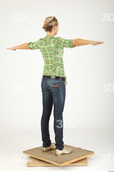 Whole Body Woman Animation references T poses Casual Slim Studio photo references