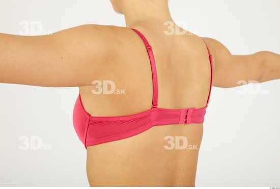 Back Woman Animation references Underwear Bra Slim Studio photo references