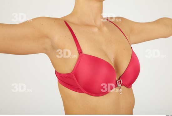 Chest Woman Animation references Underwear Bra Slim Studio photo references