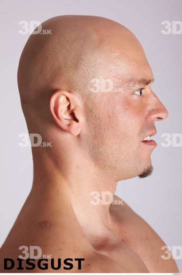 Face Emotions Man White Muscular Bald