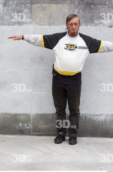 Whole Body Man T poses White Casual Overweight