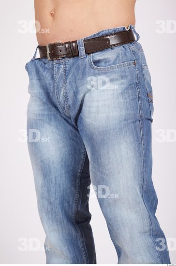 Thigh Whole Body Man Casual Jeans Muscular Studio photo references