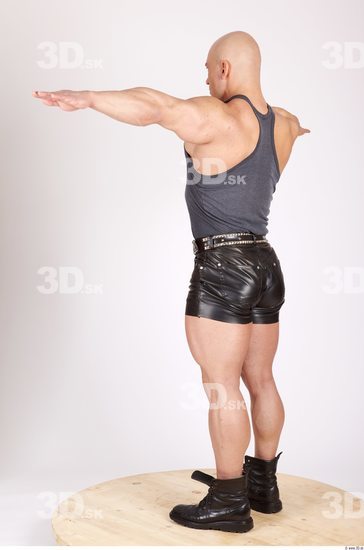 Whole Body Man T poses Casual Muscular Studio photo references