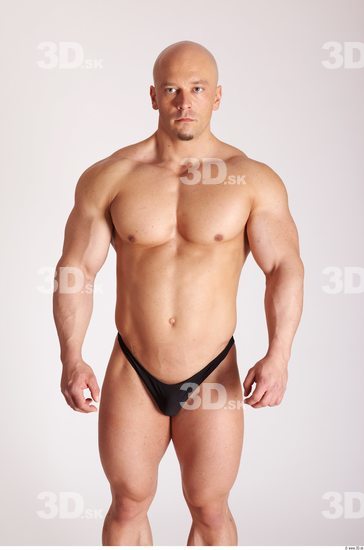 Upper Body Whole Body Man Casual Sports Swimsuit Muscular Studio photo references