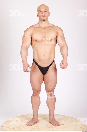 Whole Body Man Casual Sports Swimsuit Muscular Studio photo references