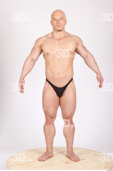 Whole Body Man Casual Sports Swimsuit Muscular Studio photo references