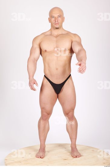 Whole Body Man Casual Sports Swimsuit Muscular Studio photo references