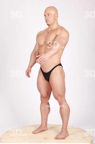 Whole Body Man Casual Sports Swimsuit Muscular Studio photo references