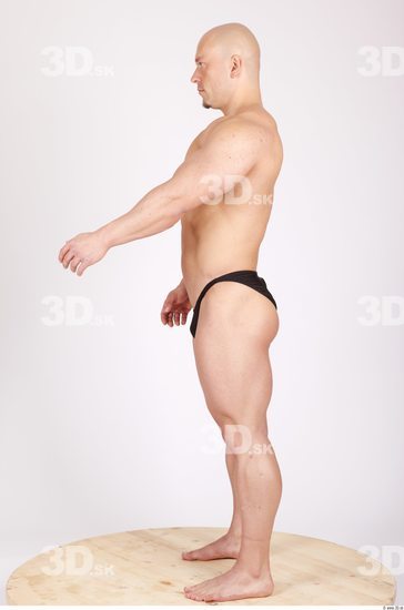 Whole Body Man Casual Sports Swimsuit Muscular Studio photo references