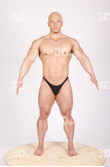 Whole Body Man Casual Sports Swimsuit Muscular Studio photo references