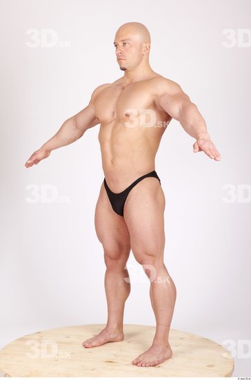 Whole Body Man Casual Sports Swimsuit Muscular Studio photo references