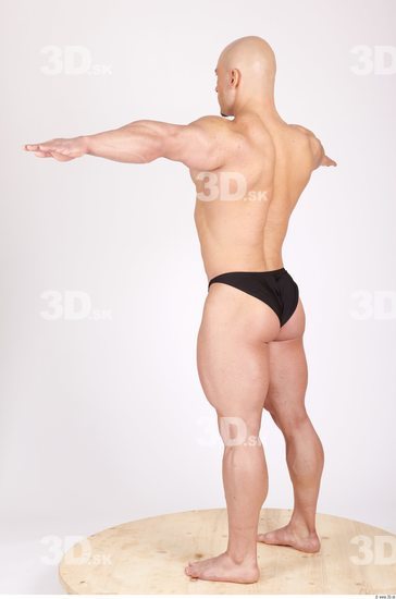 Whole Body Man T poses Casual Sports Swimsuit Muscular Studio photo references