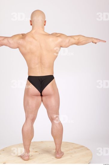 Whole Body Man T poses Casual Sports Swimsuit Muscular Studio photo references