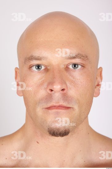 Whole Body Head Man Casual Muscular Bearded Studio photo references