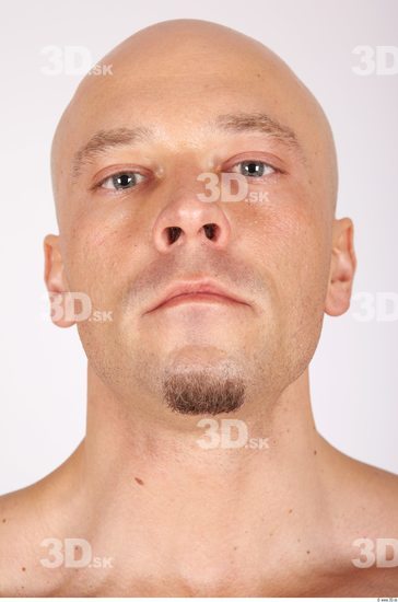 Whole Body Head Man Casual Muscular Bearded Studio photo references