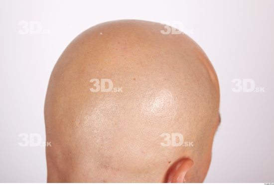Whole Body Head Man Casual Muscular Bald Studio photo references