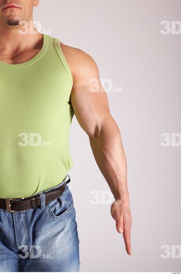 Arm Man Animation references White Casual Singlet Muscular