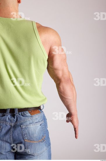 Arm Man Animation references White Casual Singlet Muscular