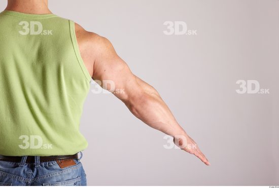 Arm Man Animation references White Casual Singlet Muscular