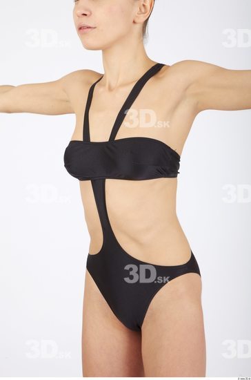 Upper Body Whole Body Woman Animation references Casual Sports Swimsuit Slim Studio photo references