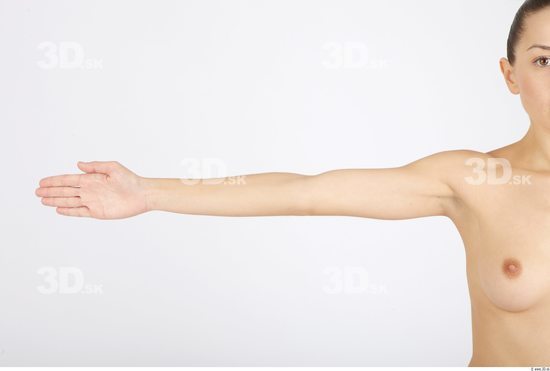 Arm Whole Body Woman Animation references Nude Casual Slim Studio photo references