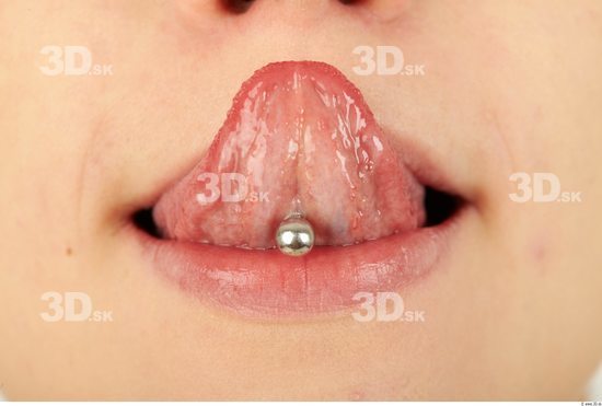 Whole Body Tongue Woman Animation references Piercing Casual Slim Studio photo references