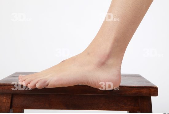 Foot Whole Body Woman Animation references Nude Casual Slim Studio photo references