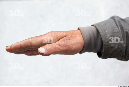 Hand Head Man Casual Slim Average Bearded Wrinkles Street photo references