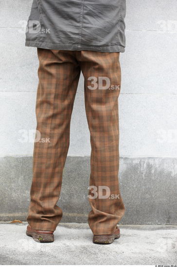 Leg Head Man Casual Trousers Slim Average Bearded Street photo references