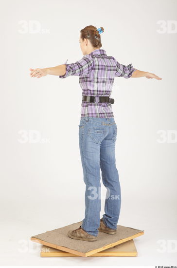 Whole Body Woman Animation references T poses Casual Athletic Studio photo references