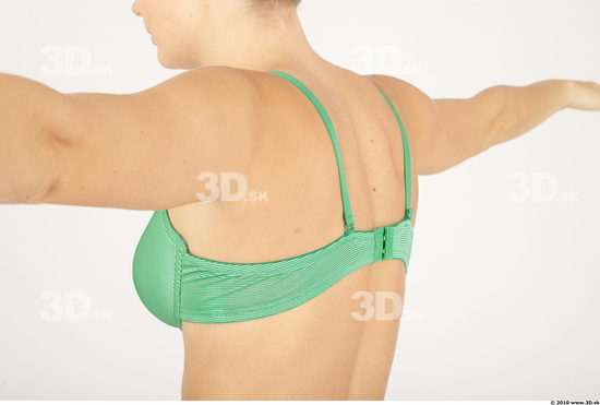 Whole Body Back Woman Animation references Casual Underwear Bra Athletic Studio photo references