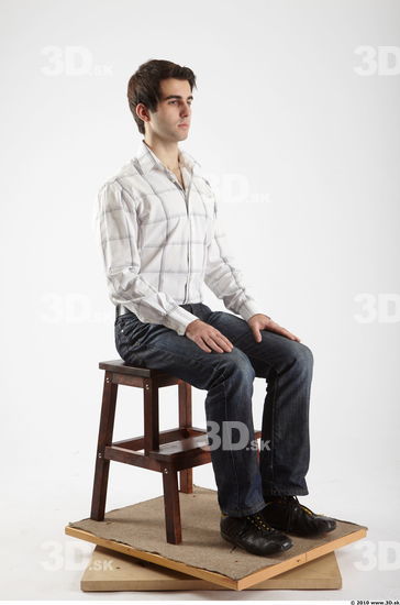 Whole Body Man Artistic poses White Casual Athletic