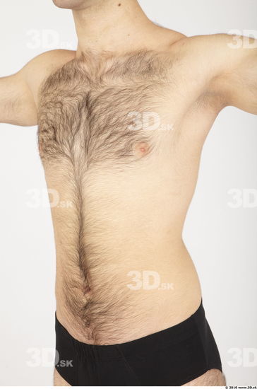 Upper Body Whole Body Man Animation references Hairy Casual Underwear Athletic Studio photo references