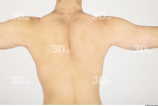 Whole Body Back Man Animation references Hairy Nude Casual Athletic Studio photo references