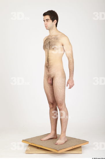 Whole Body Man Animation references Hairy Nude Casual Athletic Studio photo references