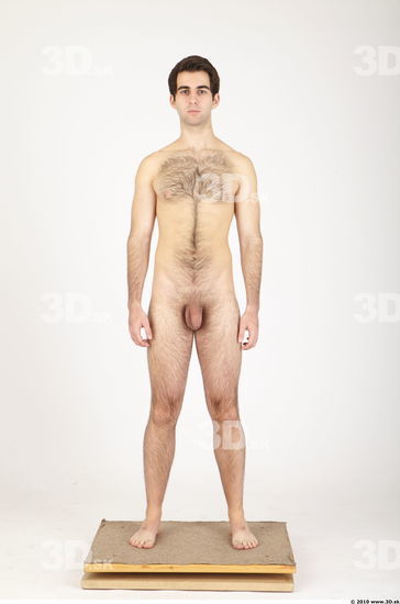 Whole Body Man Animation references Hairy Nude Casual Athletic Studio photo references