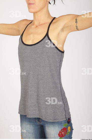 Upper Body Whole Body Woman Animation references Nude Casual Singlet Slim Studio photo references