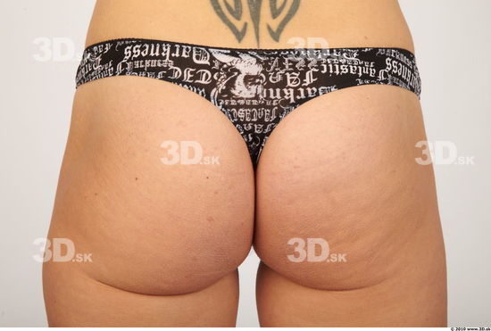 Whole Body Bottom Woman Animation references Tattoo Nude Underwear Slim Panties Studio photo references
