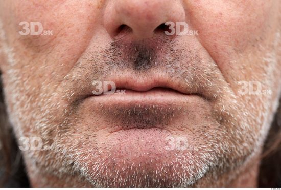 Mouth Man White Chubby Bearded