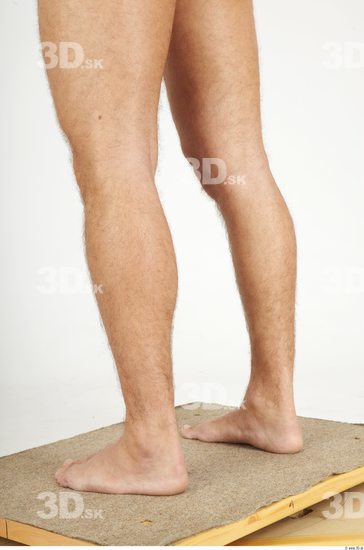 Calf Whole Body Man Nude Casual Chubby Bald Studio photo references