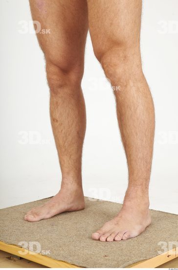 Calf Whole Body Man Nude Casual Chubby Bald Studio photo references