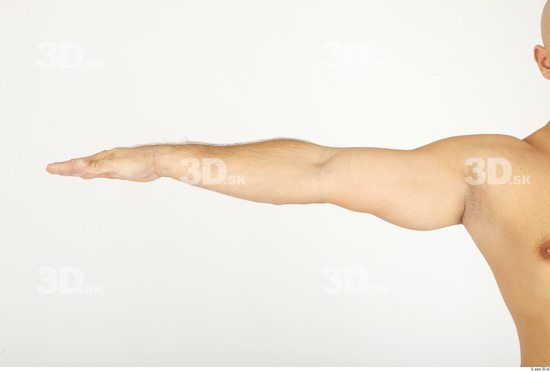 Arm Whole Body Man Nude Casual Chubby Bald Studio photo references