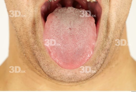 Whole Body Tongue Man Casual Chubby Bald Studio photo references