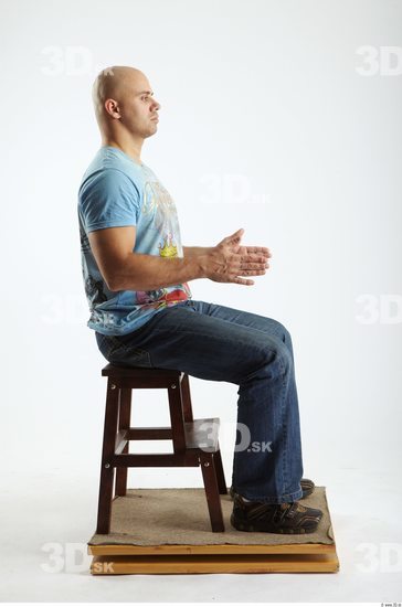 Whole Body Man Artistic poses White Casual Chubby Bald